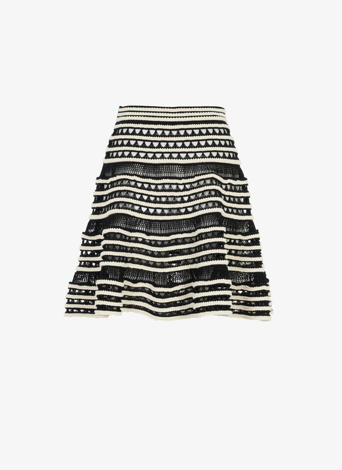 Short crochet skirt ALAÏA BLACK/IVORY SHORT CROCHET SKIRT